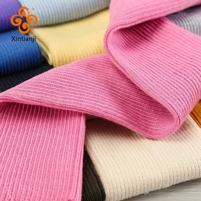 Spandex Jersey Cuff Ribbing Fabric - 20cm Wide Multiple Lengths for Sweatshirts & Sleeves