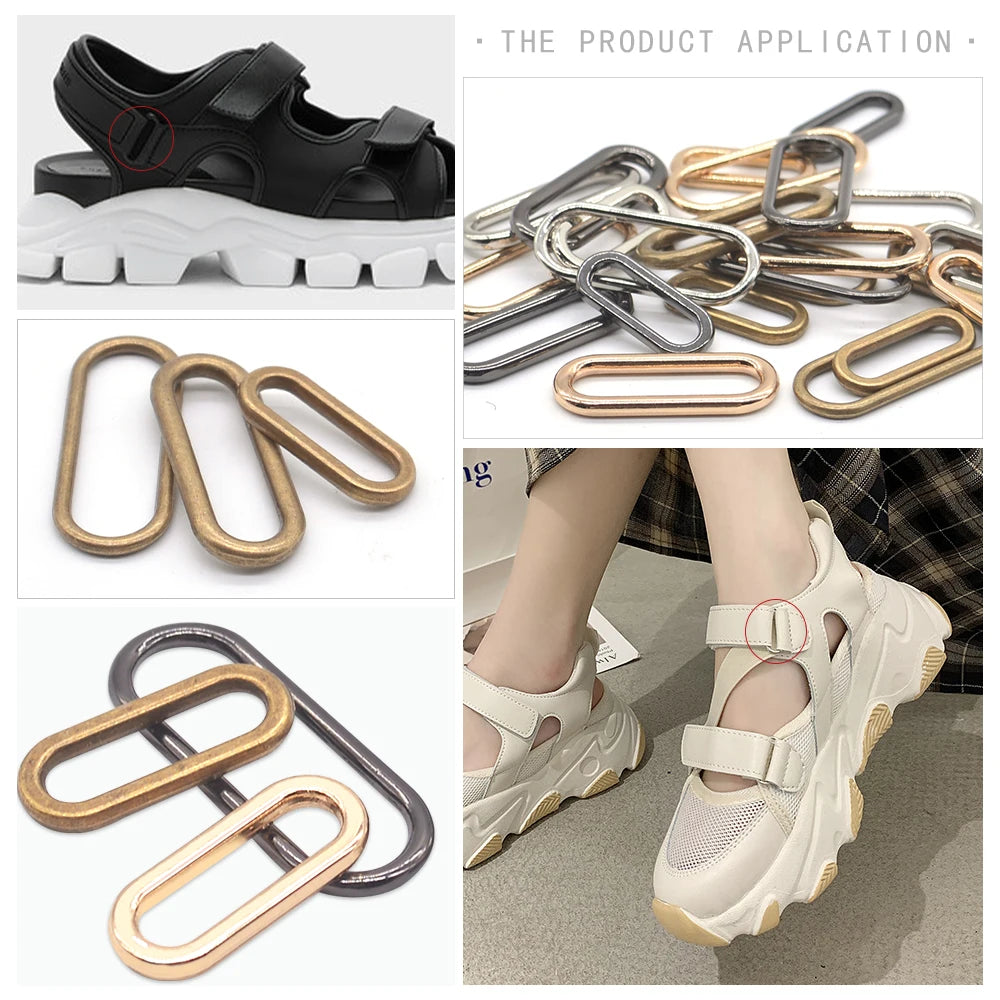 20 Pieces Metal Oval Ring Buckles - Connection Rings for Bags, Shoes & Garments (18-30mm)