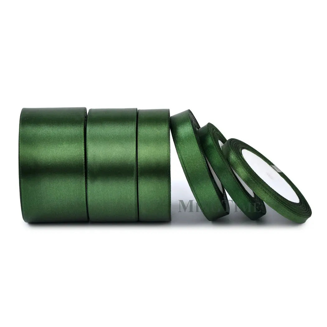 Satin Ribbon 25 Yards - 6-50mm Width Polyester Ribbon for Crafts, Gifts & Weddings