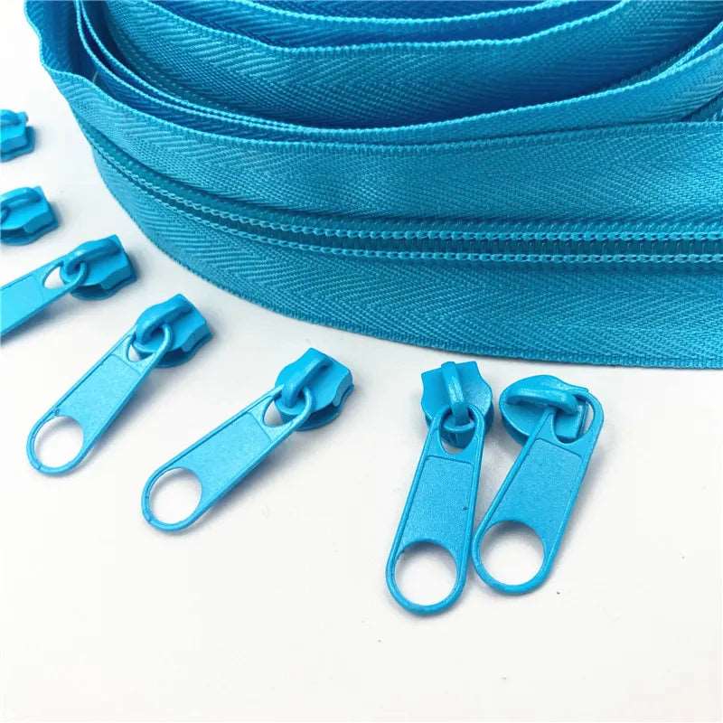 Nylon Zippers Rolls, 5# sold in 5 metre rolls - Auto-lock Zipper Slide