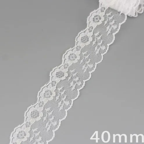 5 Yards White Lace Edging - Decorative Trim for Hems, Sleeves & Cuffs