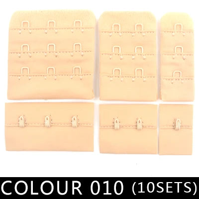 10 Sets Bra Hook & Eye Closures - 1, 2 or 3 Hook for Bra Making & Lingerie