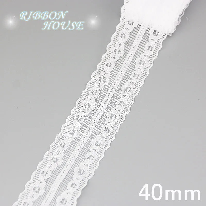 5 Yards White Lace Edging - Decorative Trim for Hems, Sleeves & Cuffs