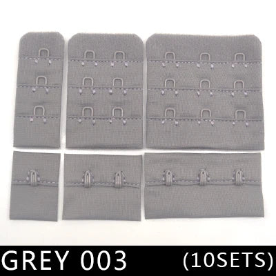 10 Sets Bra Hook & Eye Closures - 1, 2 or 3 Hook for Bra Making & Lingerie