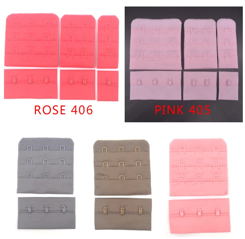 10 Sets Bra Hook & Eye Closures - 1, 2 or 3 Hook for Bra Making & Lingerie