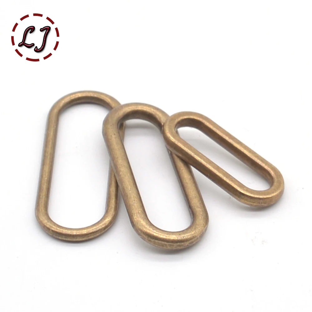 20 Pieces Metal Oval Ring Buckles - Connection Rings for Bags, Shoes & Garments (18-30mm)