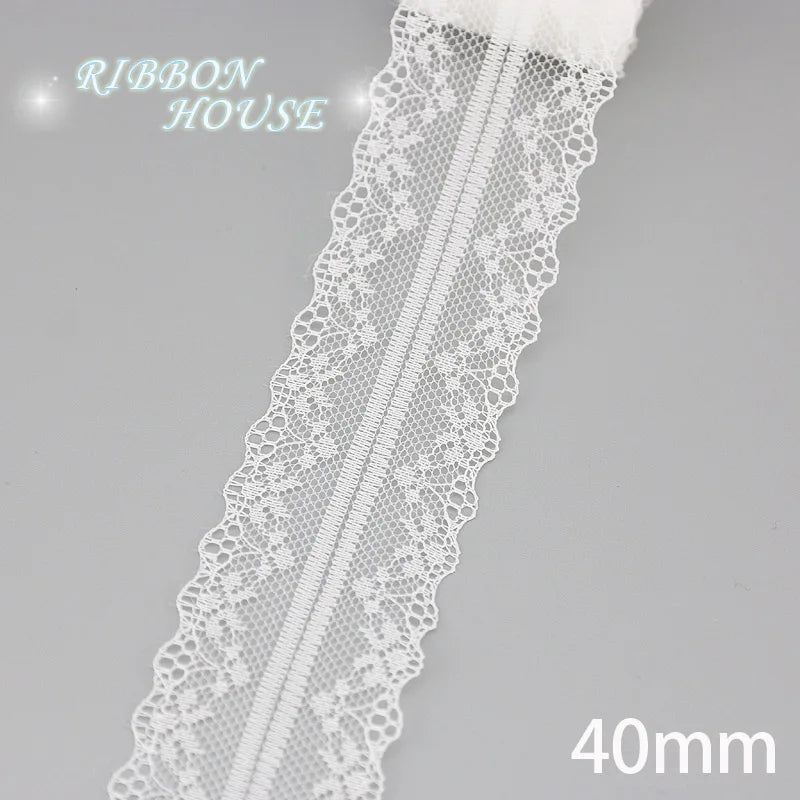 5 Yards White Lace Edging - Decorative Trim for Hems, Sleeves & Cuffs