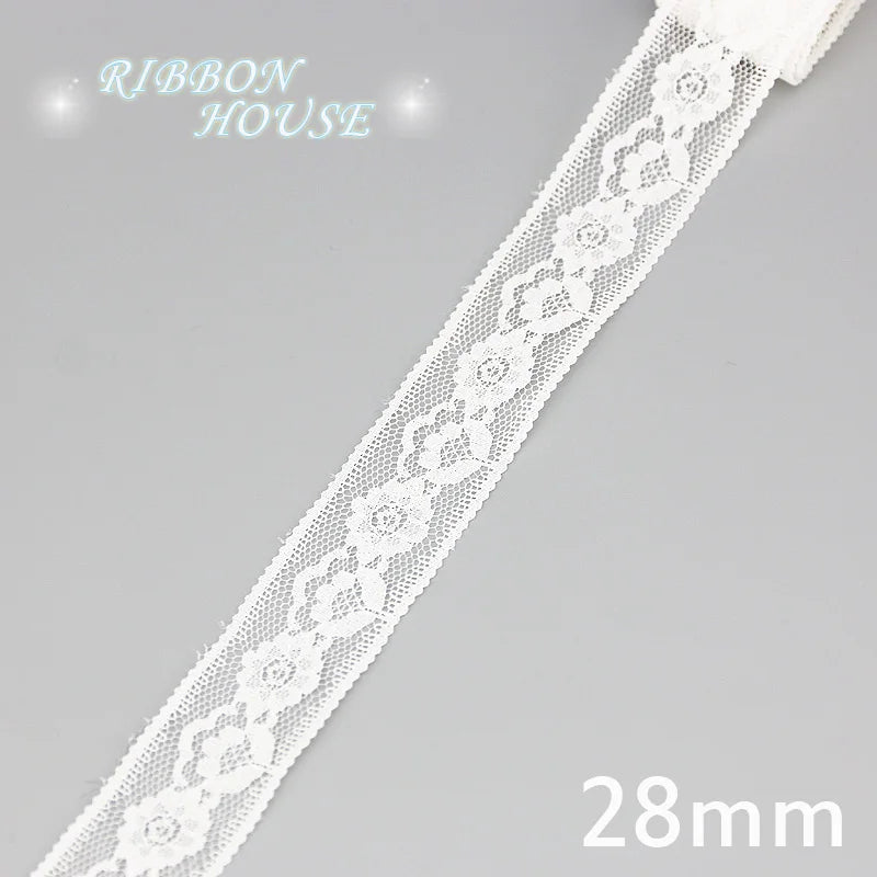 5 Yards White Lace Edging - Decorative Trim for Hems, Sleeves & Cuffs