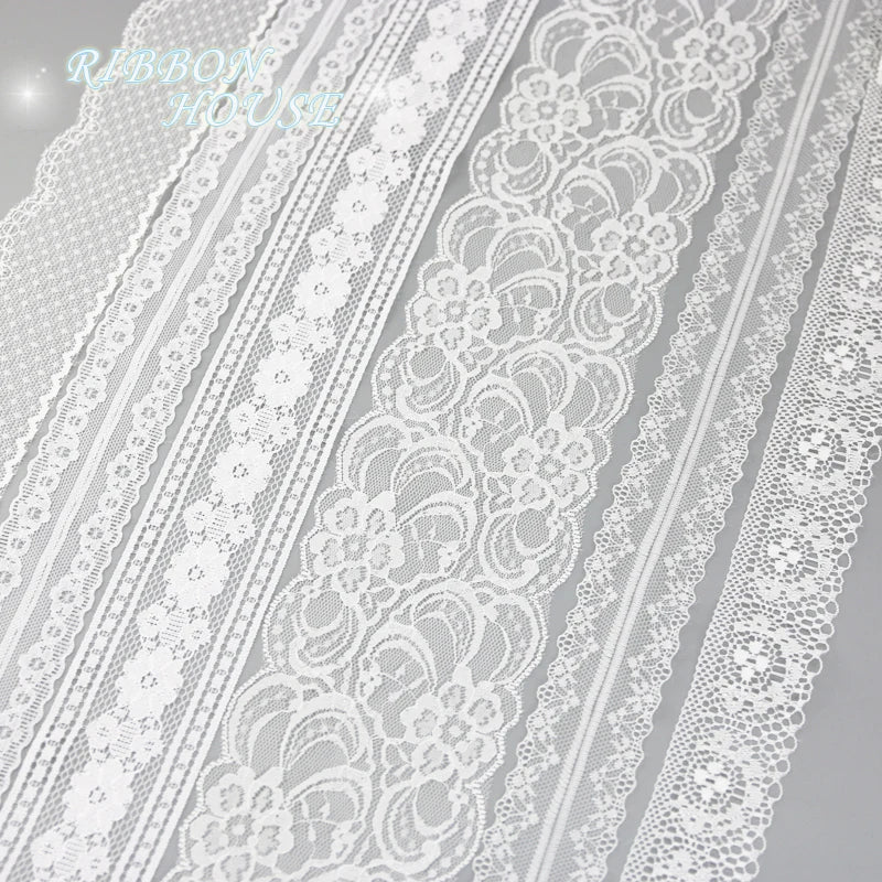 5 Yards White Lace Edging - Decorative Trim for Hems, Sleeves & Cuffs