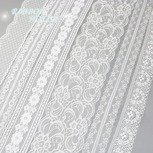 5 Yards White Lace Edging - Decorative Trim for Hems, Sleeves & Cuffs