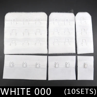 10 Sets Bra Hook & Eye Closures - 1, 2 or 3 Hook for Bra Making & Lingerie