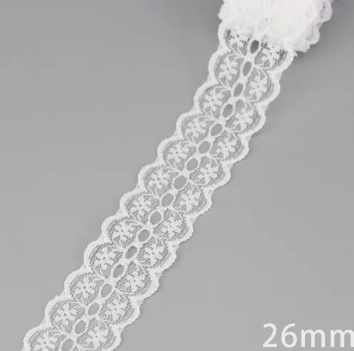 5 Yards White Lace Edging - Decorative Trim for Hems, Sleeves & Cuffs