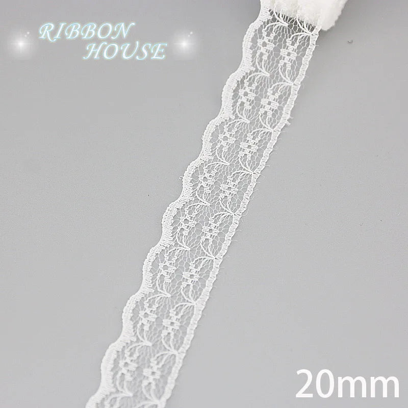 5 Yards White Lace Edging - Decorative Trim for Hems, Sleeves & Cuffs