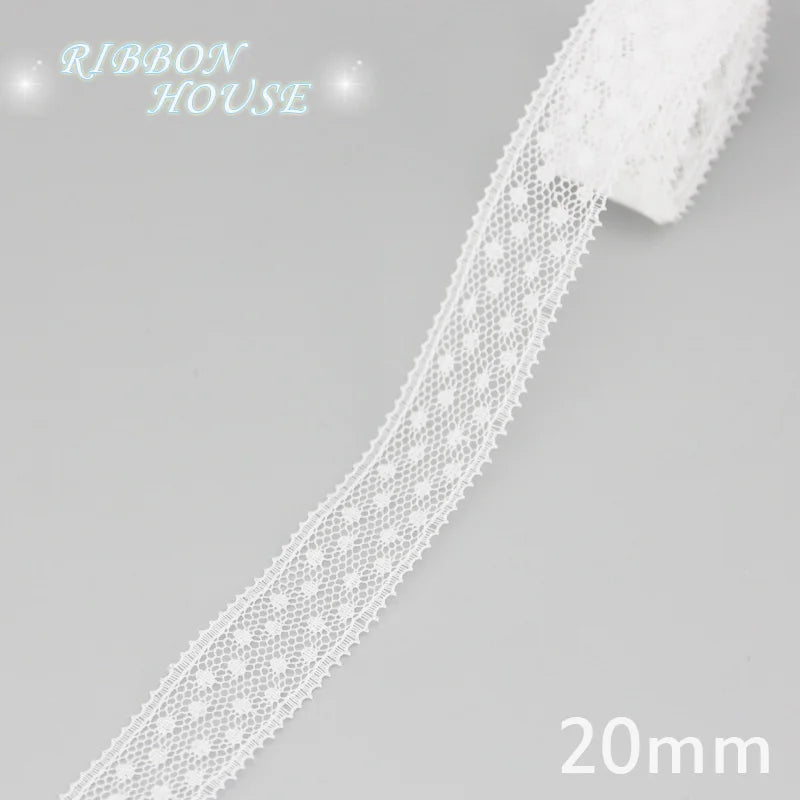 5 Yards White Lace Edging - Decorative Trim for Hems, Sleeves & Cuffs