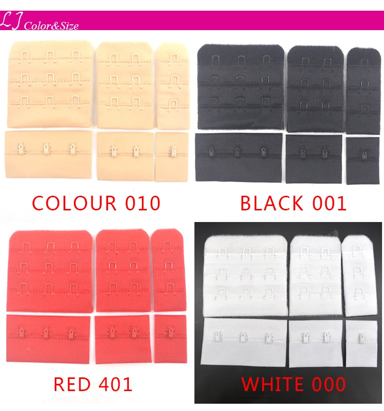 10 Sets Bra Hook & Eye Closures - 1, 2 or 3 Hook for Bra Making & Lingerie