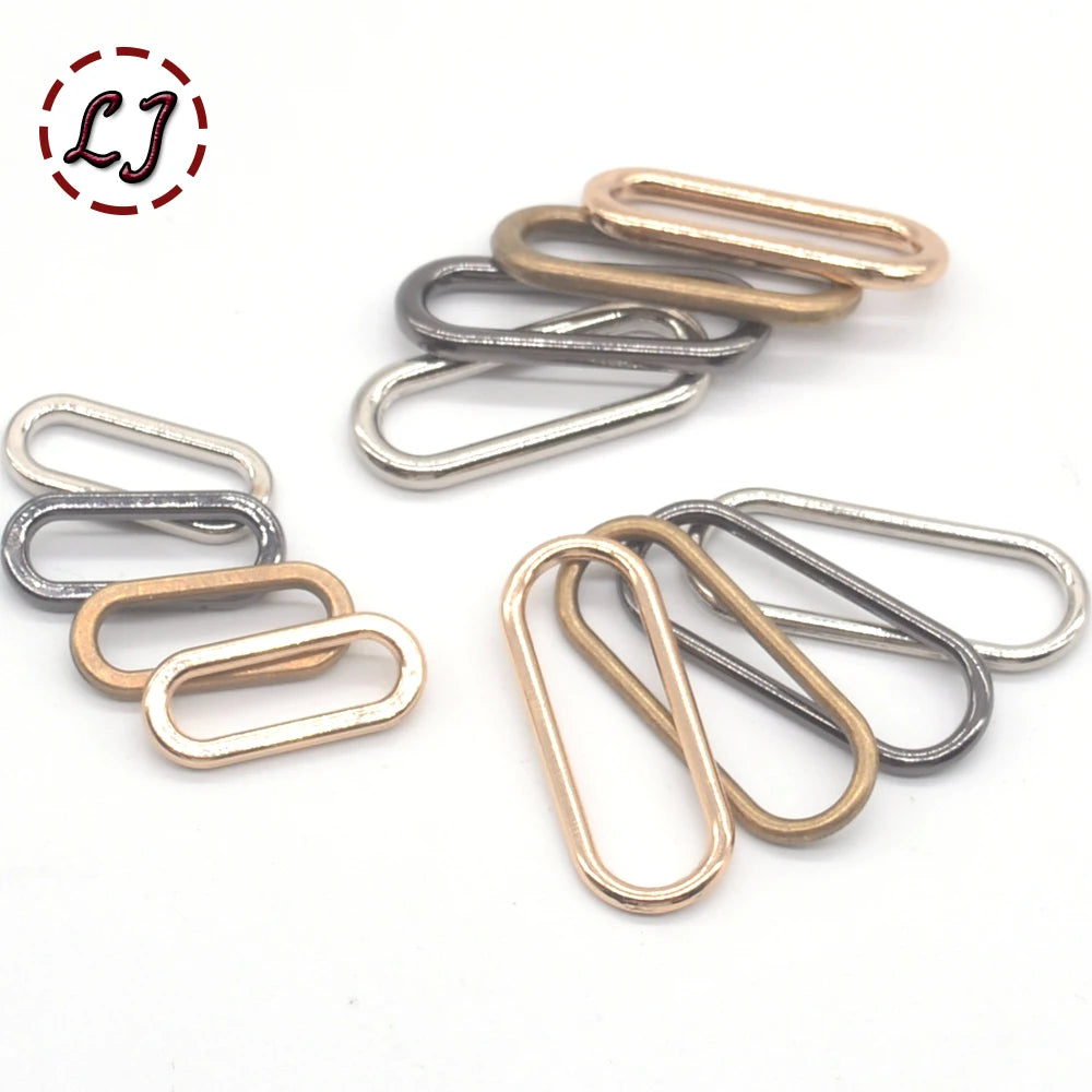 20 Pieces Metal Oval Ring Buckles - Connection Rings for Bags, Shoes & Garments (18-30mm)