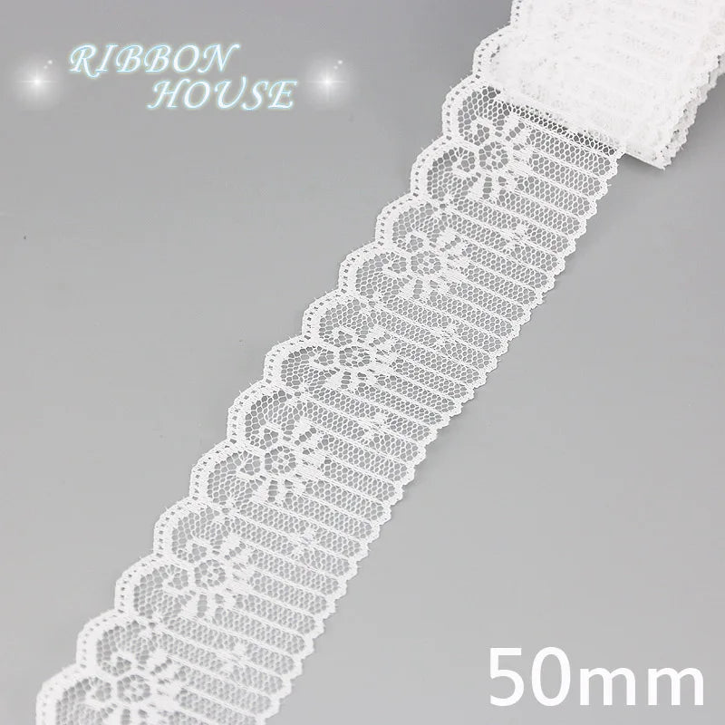 5 Yards White Lace Edging - Decorative Trim for Hems, Sleeves & Cuffs
