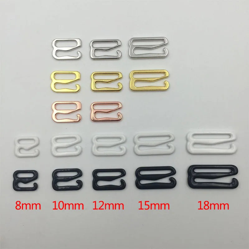 20-Pack Bra Hooks - Various Sizes & Colors for Bra Making & Lingerie