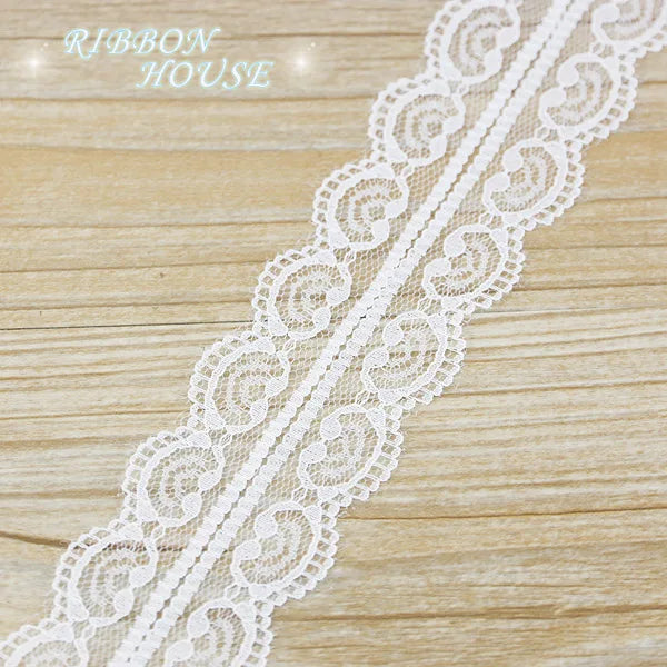 5 Yards White Lace Edging - Decorative Trim for Hems, Sleeves & Cuffs