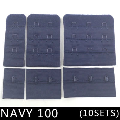10 Sets Bra Hook & Eye Closures - 1, 2 or 3 Hook for Bra Making & Lingerie