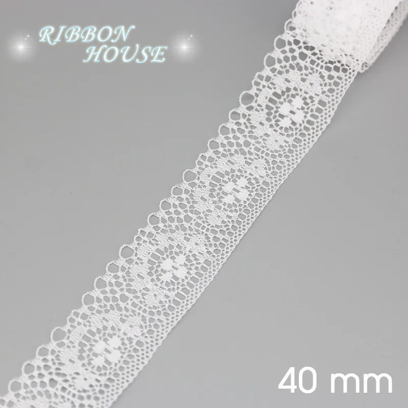 5 Yards White Lace Edging - Decorative Trim for Hems, Sleeves & Cuffs