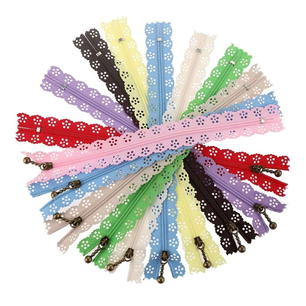 Lace Zipper x 10pcs lot x 20cm