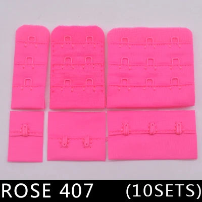 10 Sets Bra Hook & Eye Closures - 1, 2 or 3 Hook for Bra Making & Lingerie