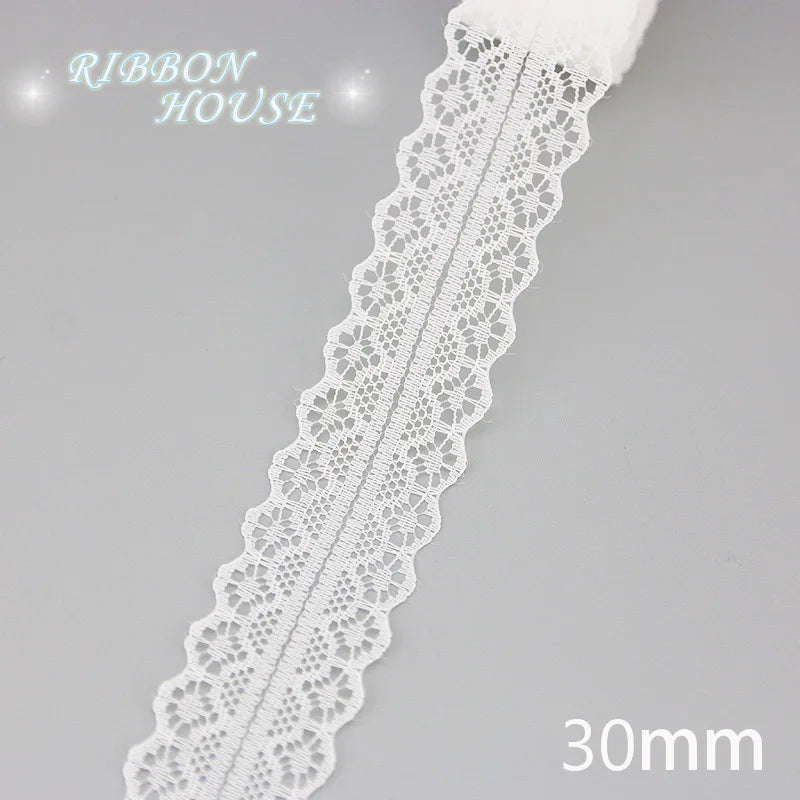 5 Yards White Lace Edging - Decorative Trim for Hems, Sleeves & Cuffs