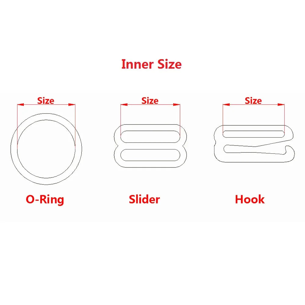 20-Pack Bra Hooks - Various Sizes & Colors for Bra Making & Lingerie