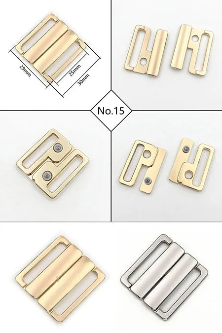 5 Sets Bra Front Closure Clips - Metal Clickers for Bras, Swimwear & Bikinis