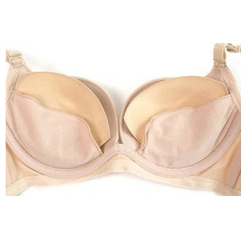 2-Pack Soft Sponge Bra Pads - Removable Push-Up Inserts for Bras, Bikinis & Swimsuits