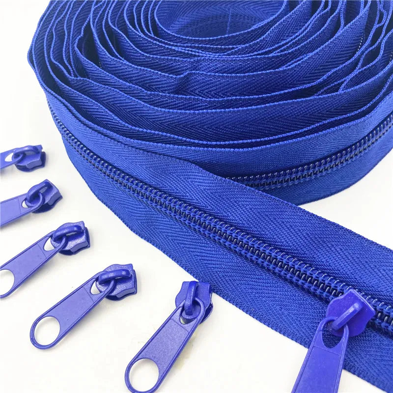 Nylon Zippers Rolls, 5# sold in 5 metre rolls - Auto-lock Zipper Slide