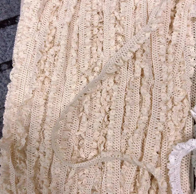 10 Meters Cotton Elastic Lace Trim 16mm - Stretchy Lace for Lingerie & Garments
