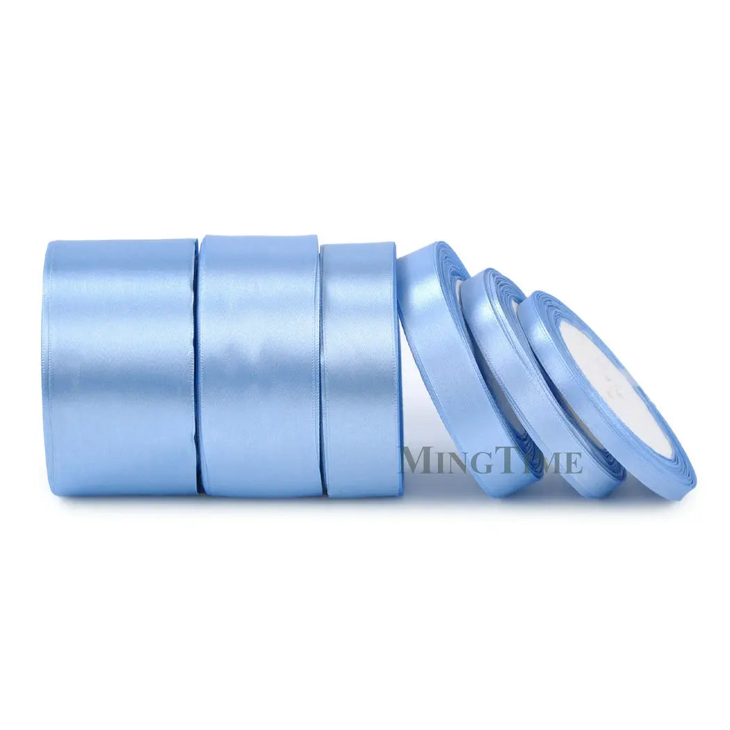 Satin Ribbon 25 Yards - 6-50mm Width Polyester Ribbon for Crafts, Gifts & Weddings