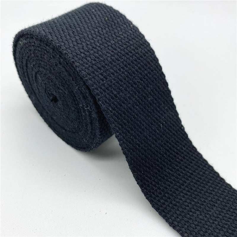 Cotton Webbing Strap 2 Yards - Multiple Widths (25mm-38mm) for Bags, Belts & DIY Crafts