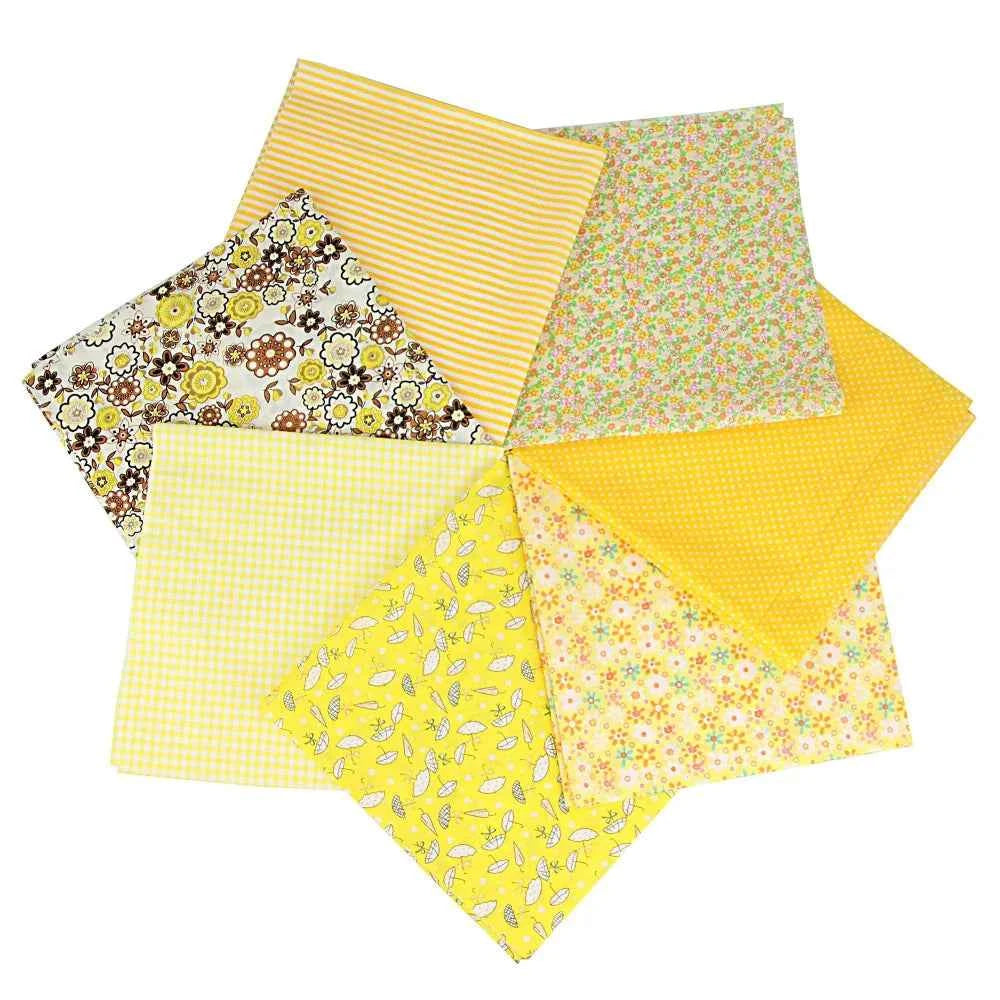 7-Pack Cotton Fabric Squares - Fat Quarters/Charm Packs for Quilting & Patchwork