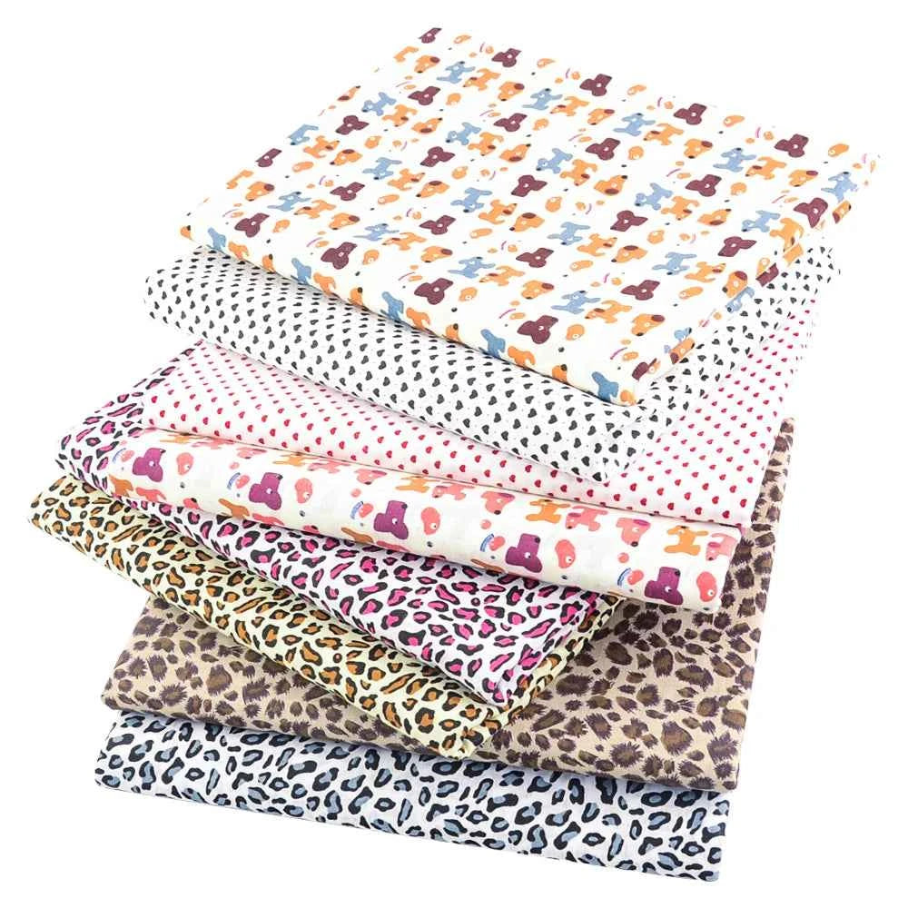 8-Pack Multicolor Cotton Fabric Squares - Printed Charm Packs for Quilting & Patchwork