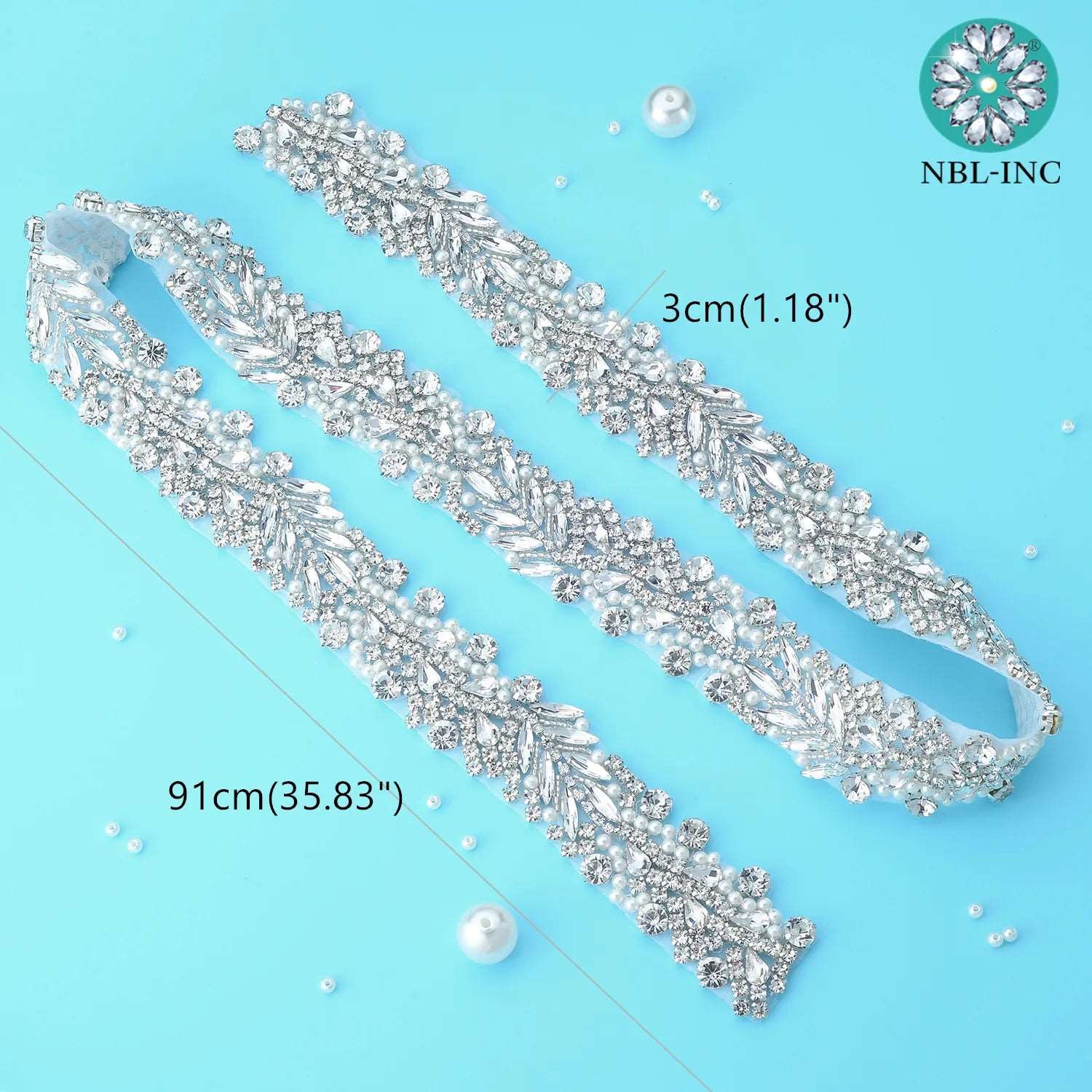 (1 YARD) Silver clear bridal beaded crystal rhinestone applique trim belt gold sewing iron on for wedding dress clothing WDD0278