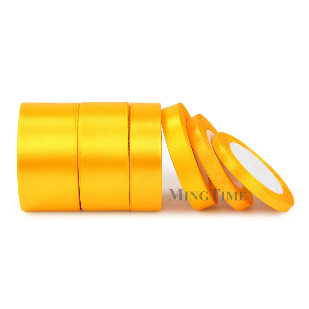 Satin Ribbon 25 Yards - 6-50mm Width Polyester Ribbon for Crafts, Gifts & Weddings