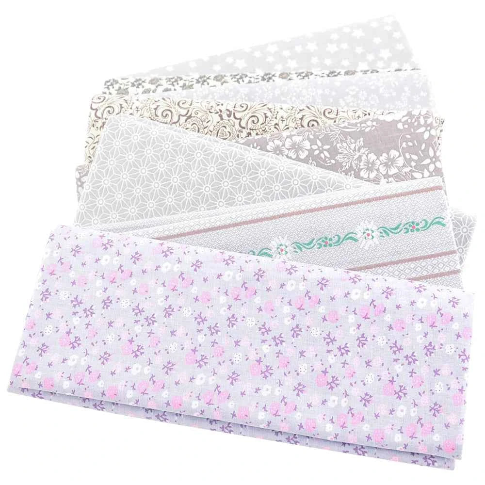 8-Pack Multicolor Cotton Fabric Squares - Printed Charm Packs for Quilting & Patchwork