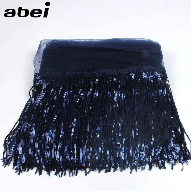 2 Yards Sequin Tassel Lace Ribbon 30cm -  Party Dress Trim