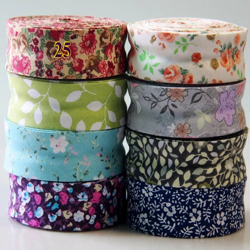 Printed Cotton Bias Binding - 25mm(1") Width / 5meters lot