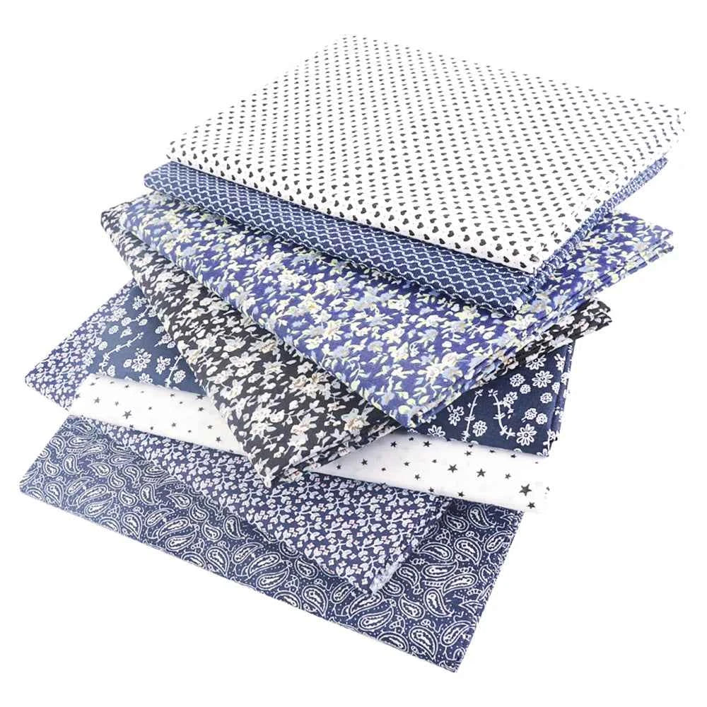 8-Pack Multicolor Cotton Fabric Squares - Printed Charm Packs for Quilting & Patchwork