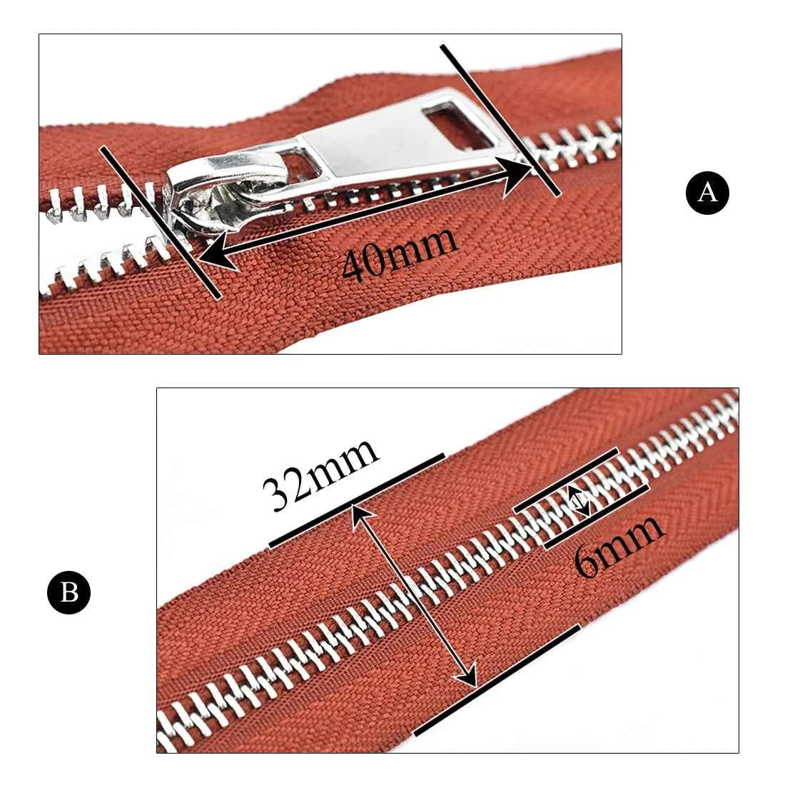 5# Open-End Metal Zippers with Double Sliders - 20-80cm Colorful Zippers for Jackets & Bags