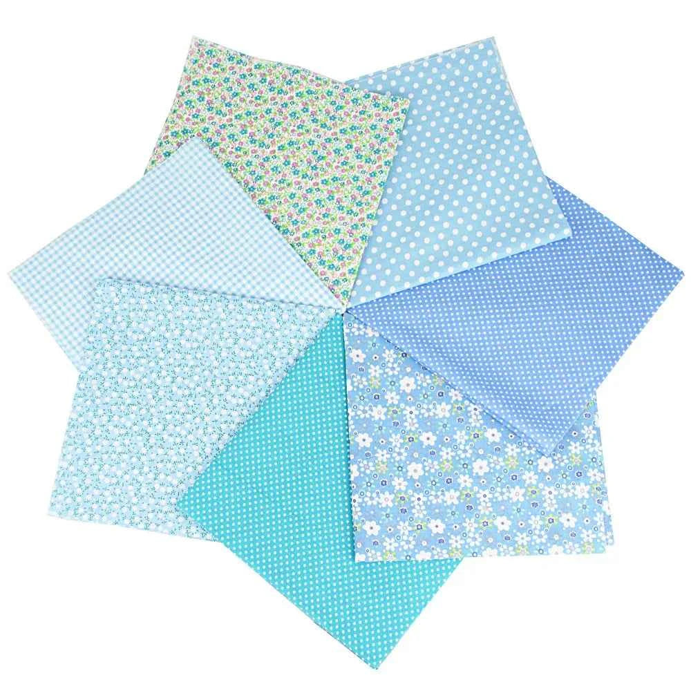 7-Pack Cotton Fabric Squares - Fat Quarters/Charm Packs for Quilting & Patchwork