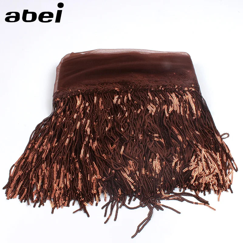 2 Yards Sequin Tassel Lace Ribbon 30cm -  Party Dress Trim