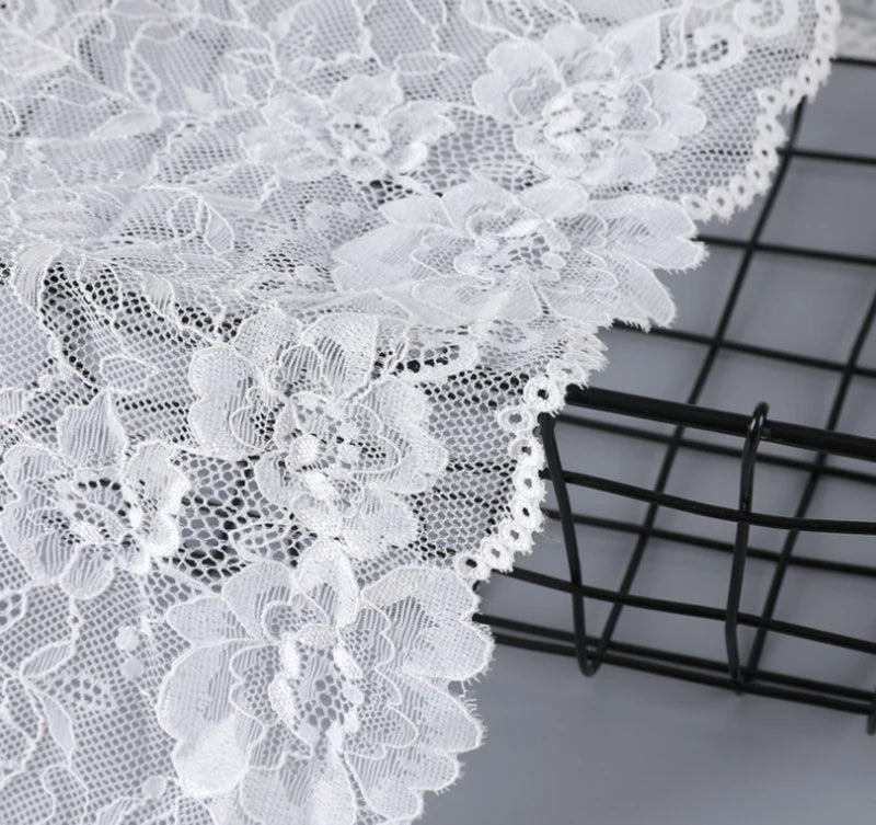 3 Yards Wide Elastic Lace Fabric 20cm - Stretchy Lace for Lingerie
