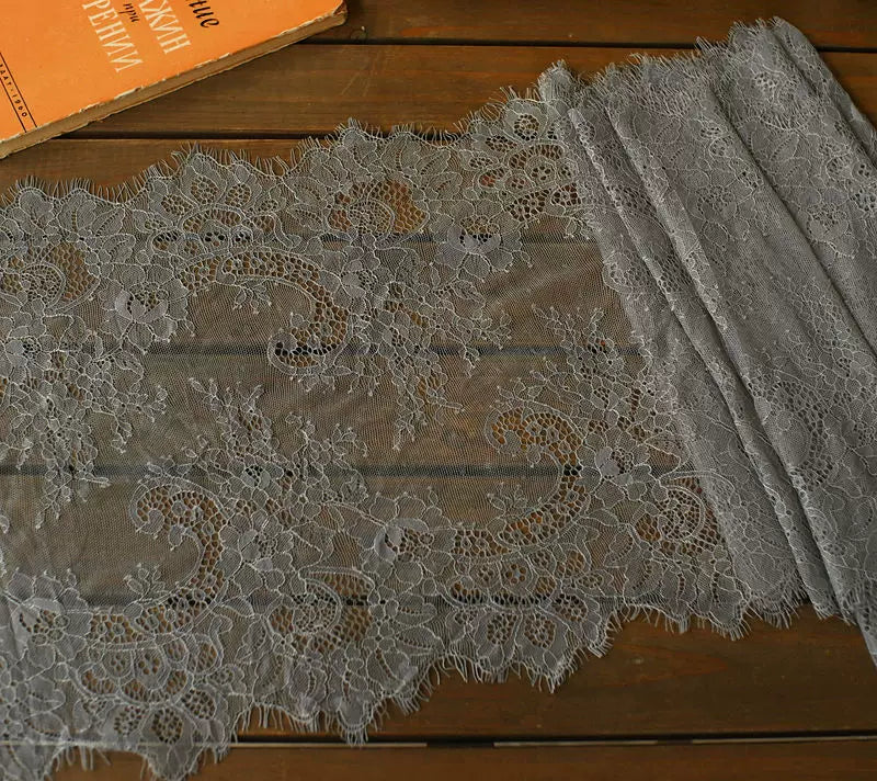 3 Meters Wide Eyelash Lace 35cm - Chantilly Lace Trim for Garments