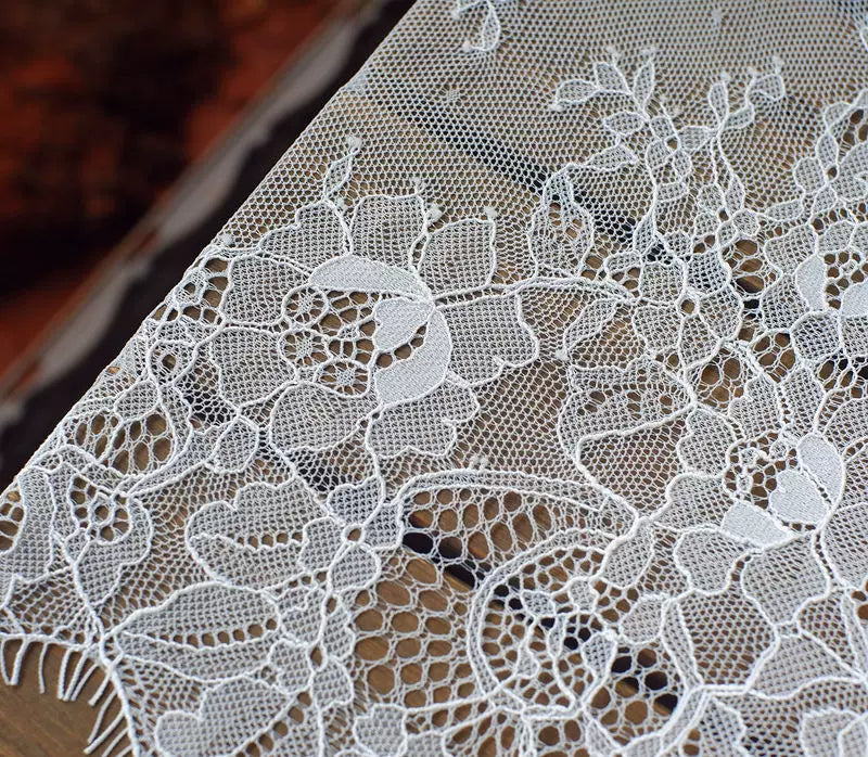 3 Meters Wide Eyelash Lace 35cm - Chantilly Lace Trim for Garments