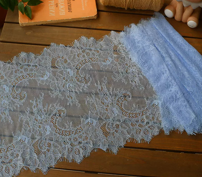3 Meters Wide Eyelash Lace 35cm - Chantilly Lace Trim for Garments